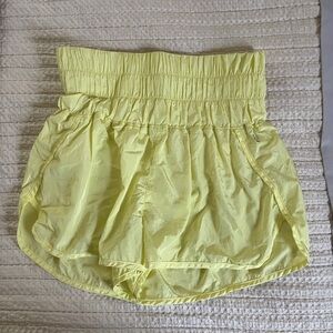 free people the way home shorts size small neon yellow high waisted